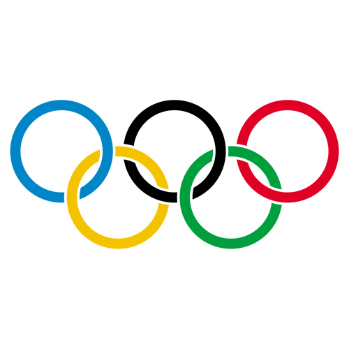 The Olympic Flag Logo vinyl decal